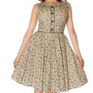 Retrolicious Cream Alexandra Dress M